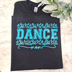 Dance mom shirt cheetah print cute popular trending blue lettering